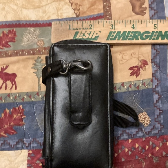 Leather wristlet black new no tag - Picture 6 of 7